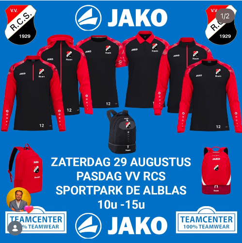 Voetbalkleding pasdag zaterdag 29-augustus 2026