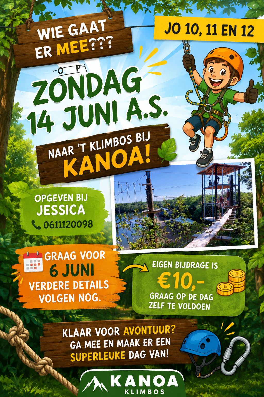Met JO10, JO11 en JO12 naar 't klimbos?